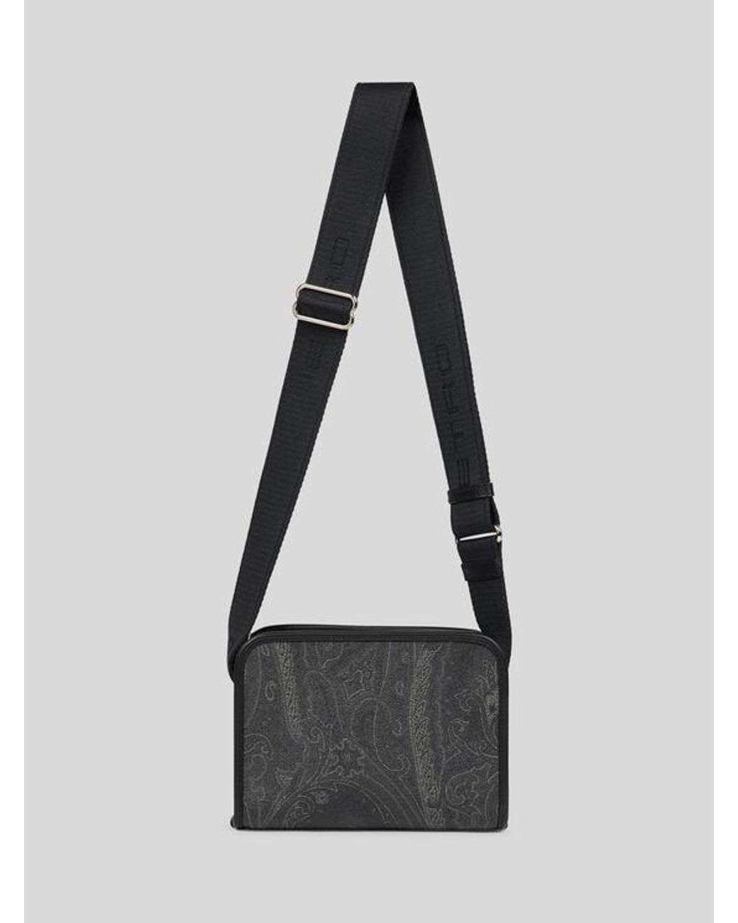 Etro Black Arnica Camera Case With Shoulder Strap for men