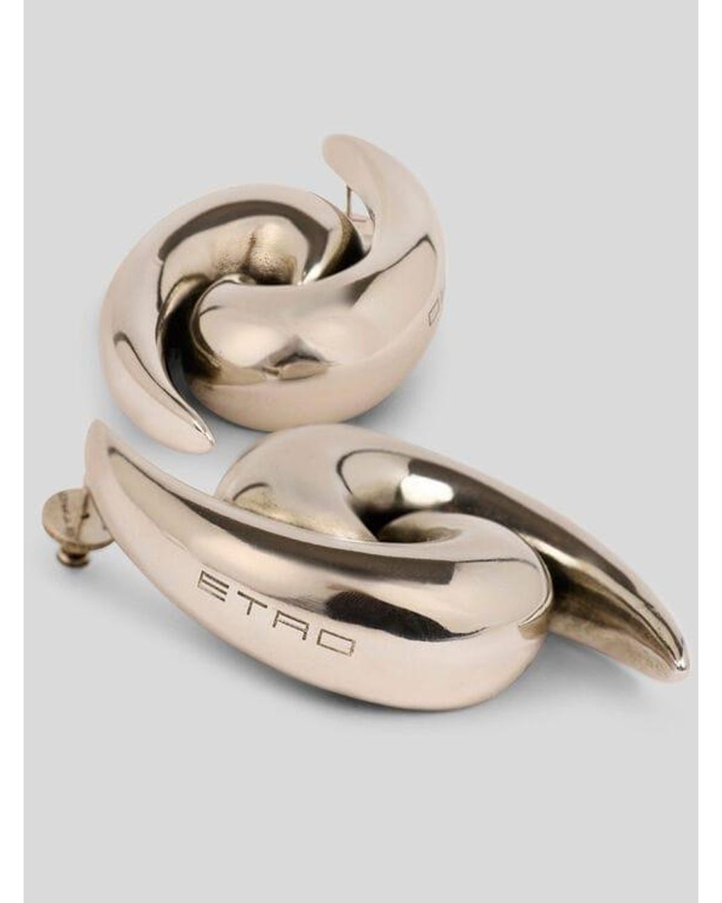 Etro Metallic Drop Earrings With Paisley