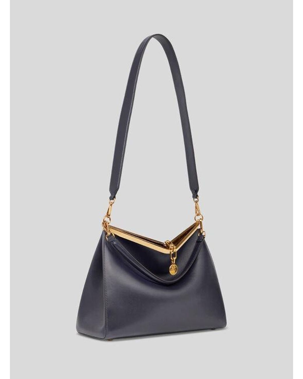 Etro Blue Large Leather Vela Bag