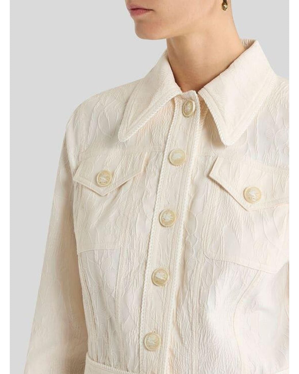 Etro White Cropped Jacket