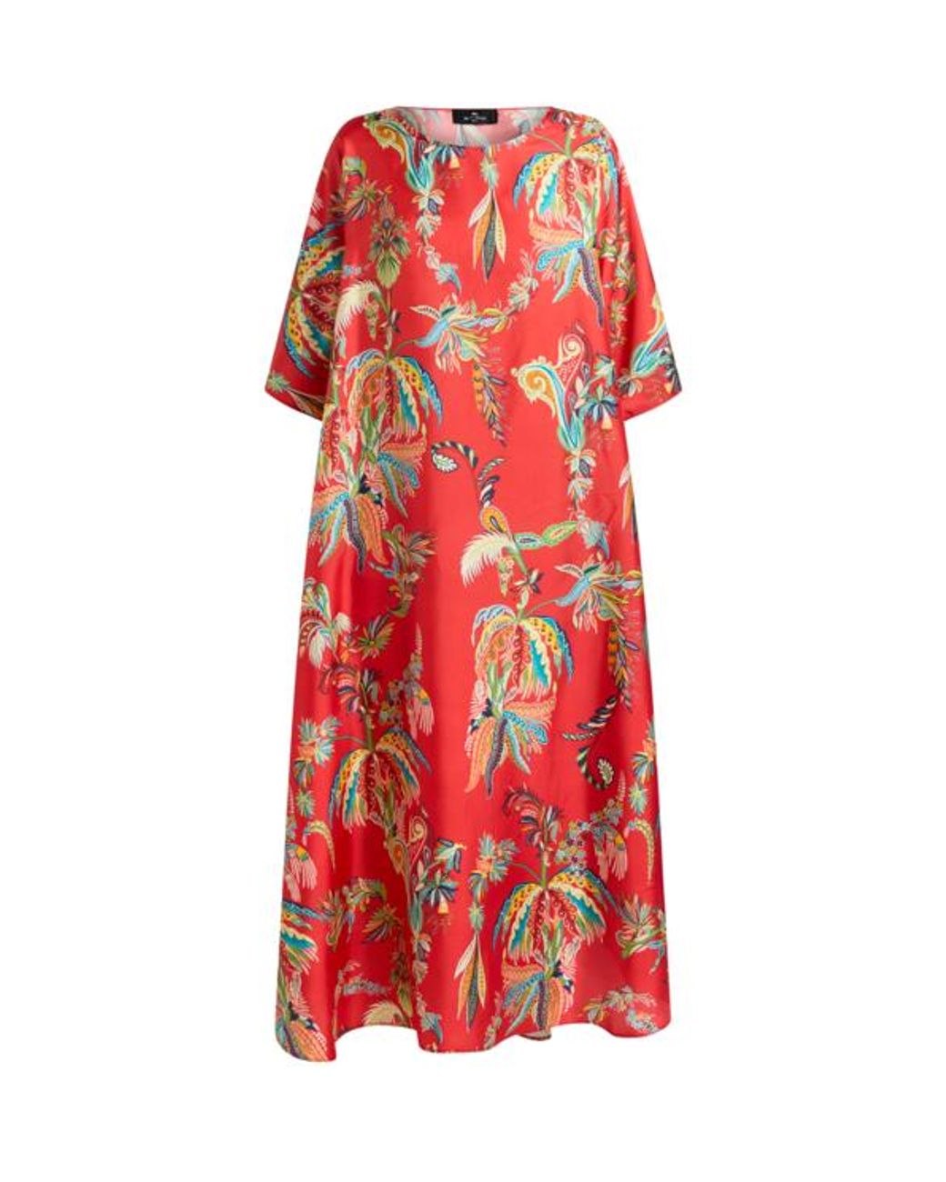 Etro Red Long Tunic Dress