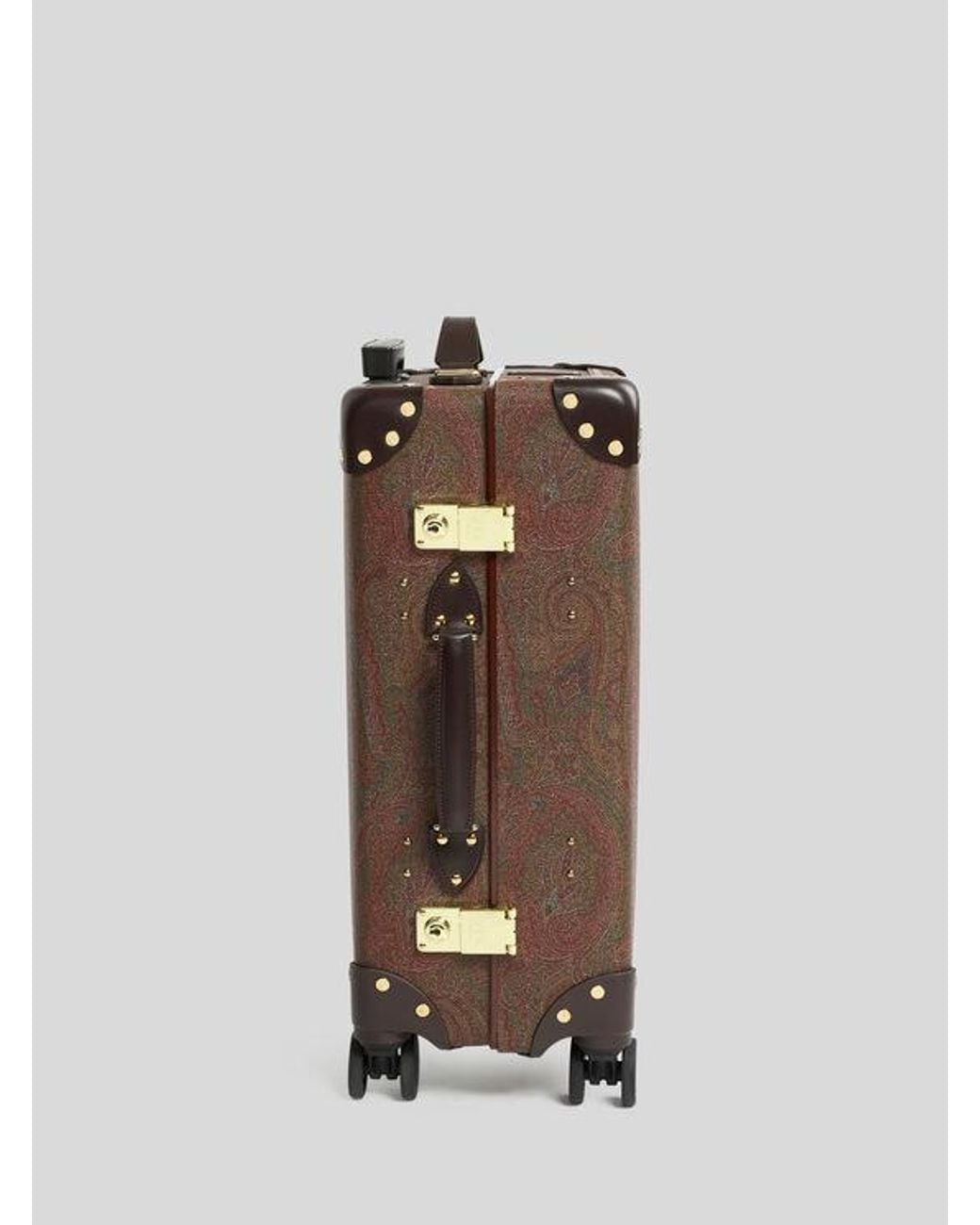 Etro Brown X Globe-Trotter Arnica And Leather Carry-On Case for men