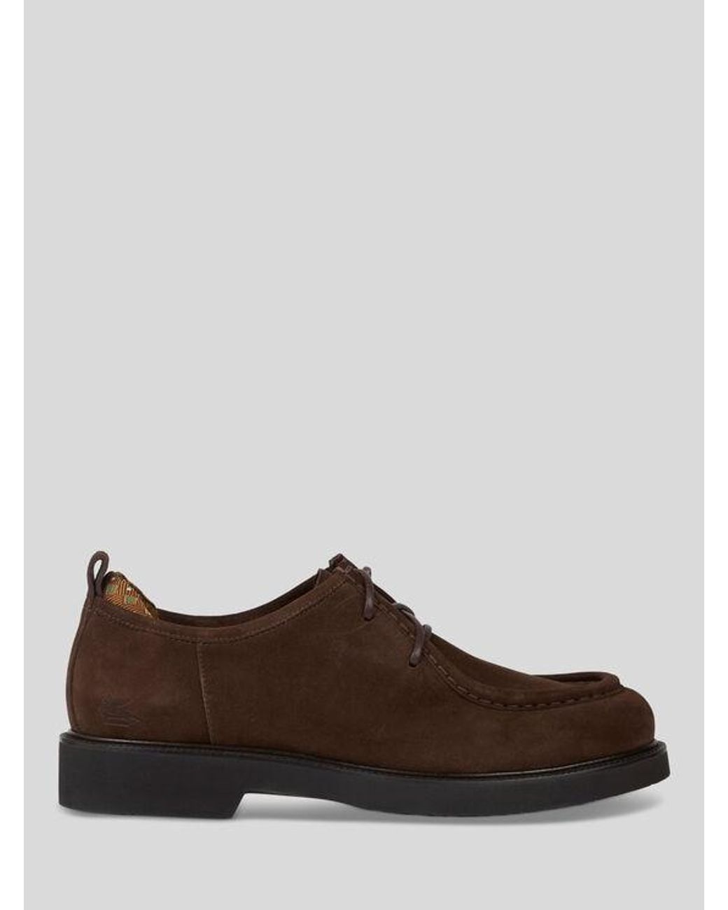 Etro Brown Suede Lace-Up Shoes for men