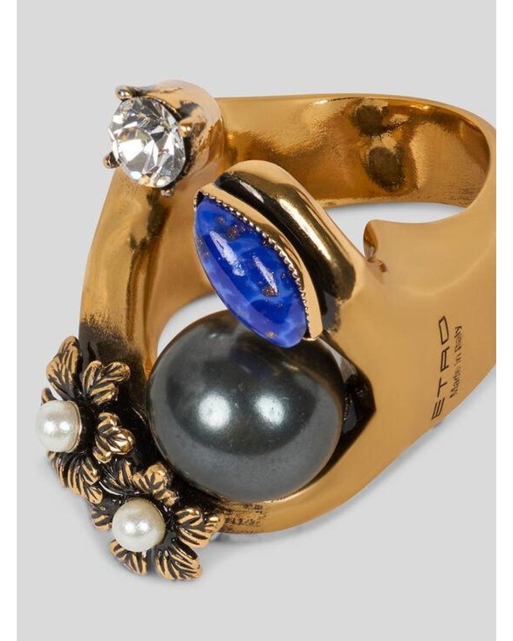 Etro White Ring With Appliqués