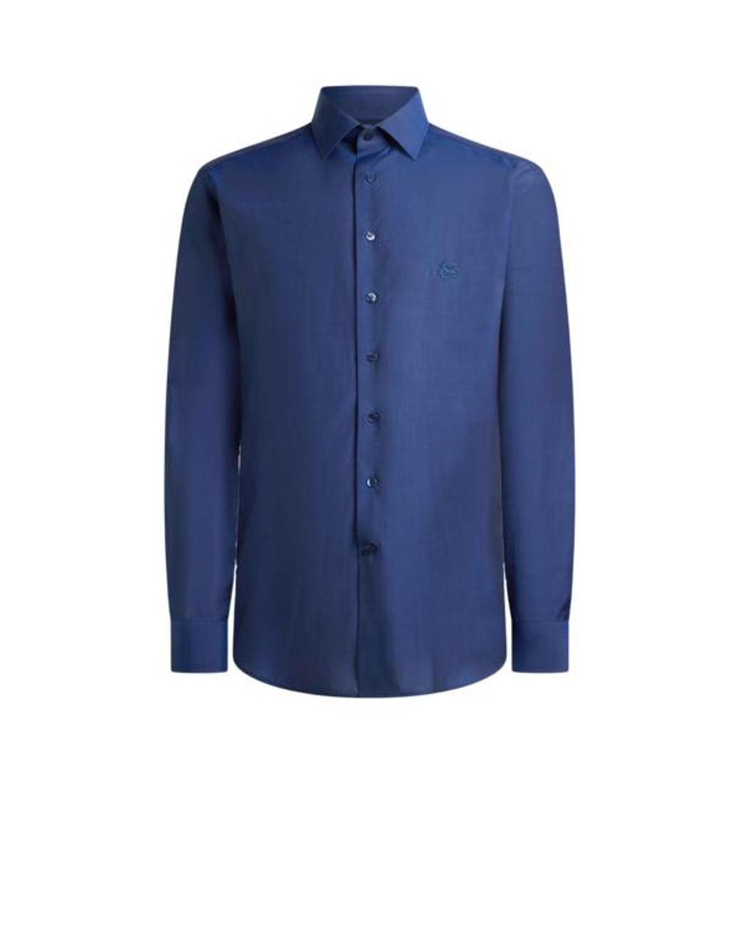 Etro Blue Shirt With Pegaso Embroidery for men