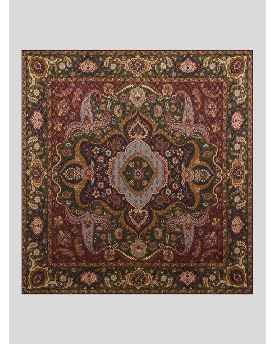 Etro Brown Silk-Blend Jacquard Scarf With Houndstooth Pattern And All-Over Geometric Paisley Print for men