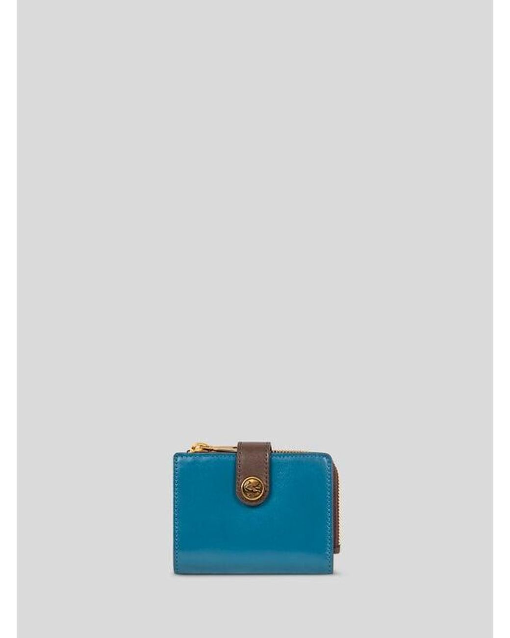 Etro Blue Small Leather Wallet