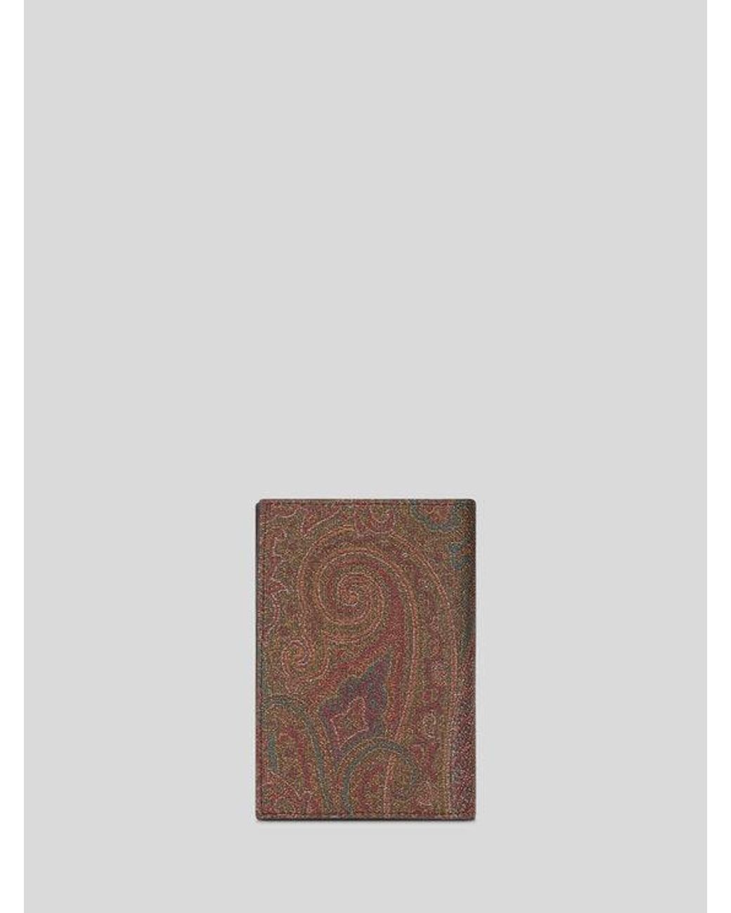 Etro Brown Arnica Passport Case for men