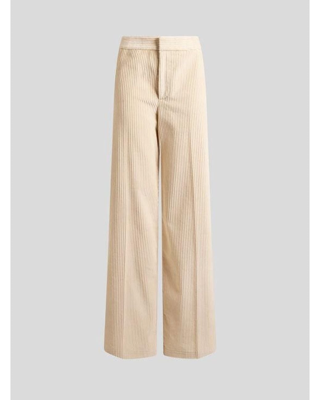 Etro Natural Wide-Leg Trousers