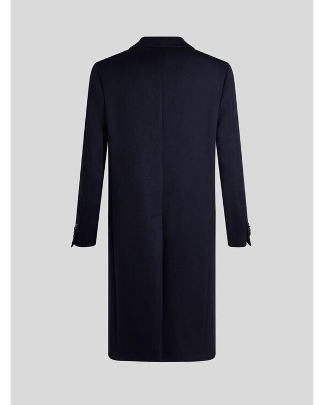 Etro Blue Cashmere Coat for men