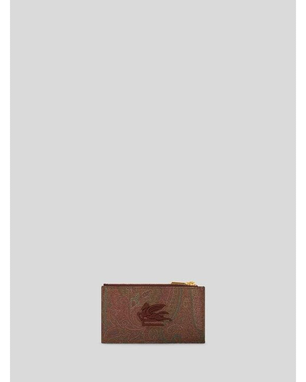Etro Brown Arnica Card Holder for men