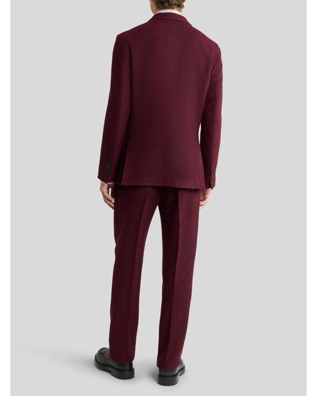 Etro Purple Single-Breasted Jacket for men