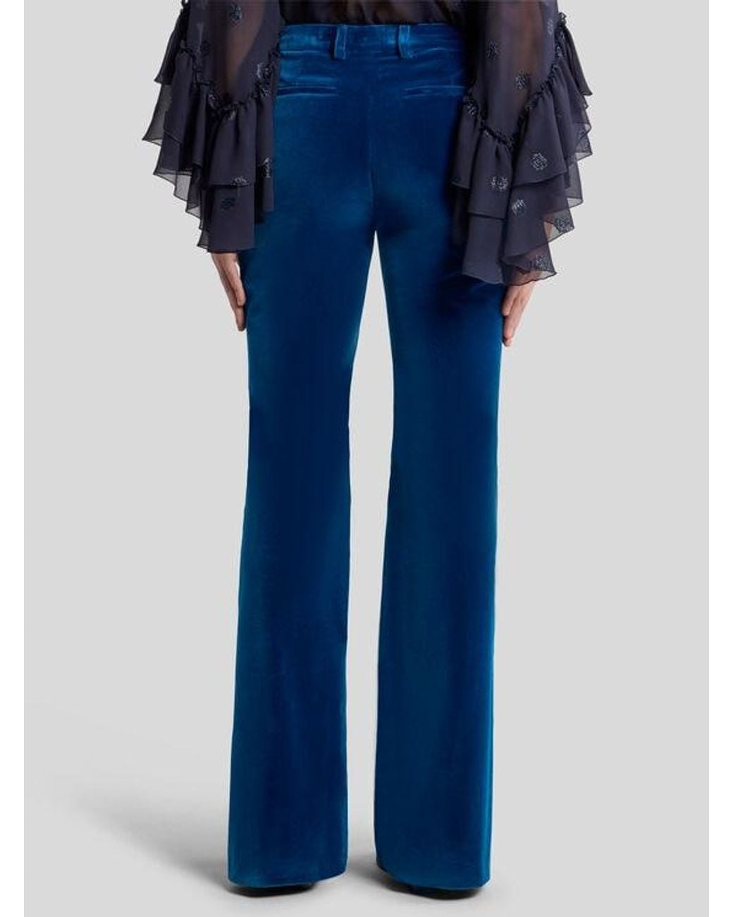 Etro Blue Cotton Velvet Trousers