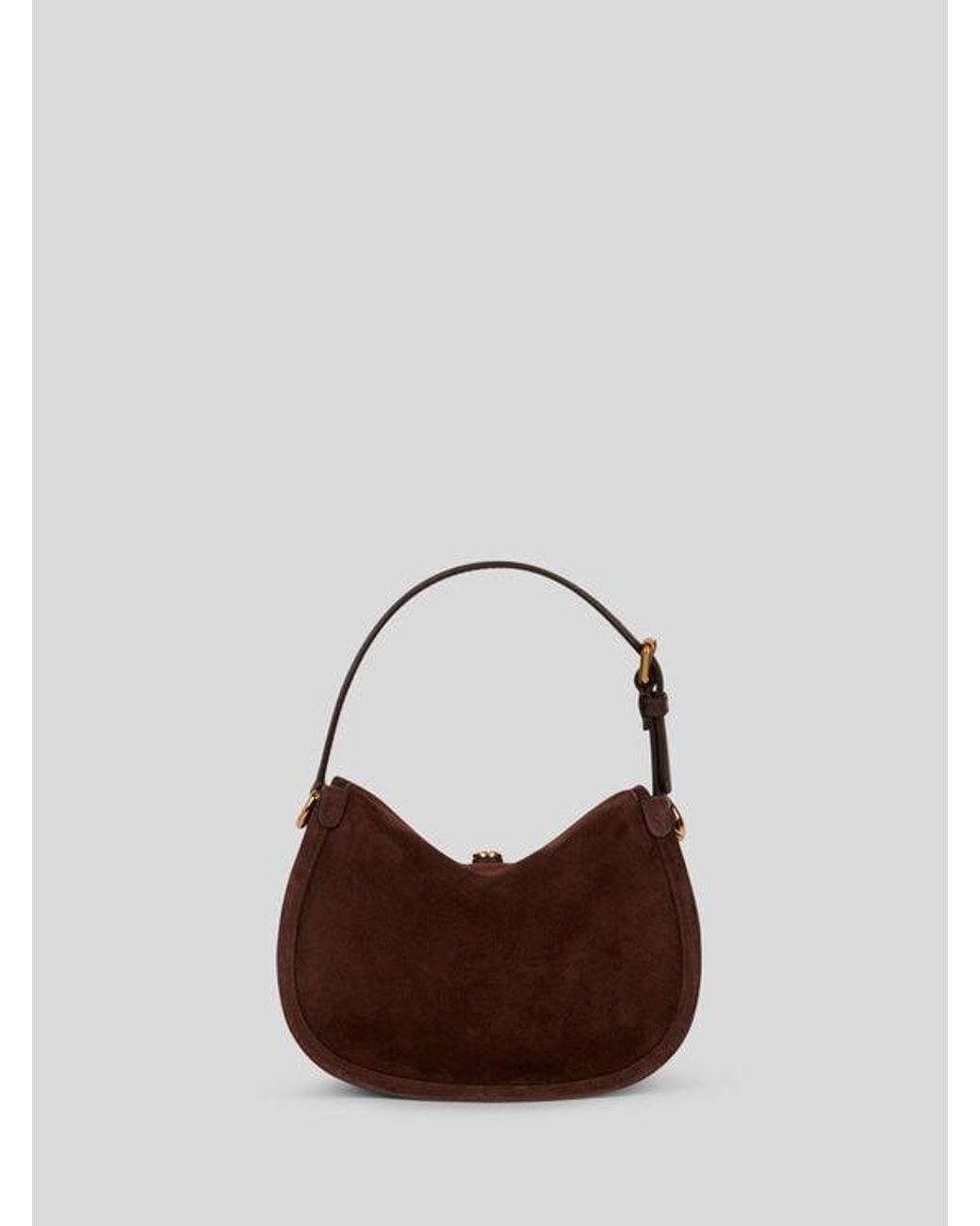 Etro Brown Small Suede Pony Bag