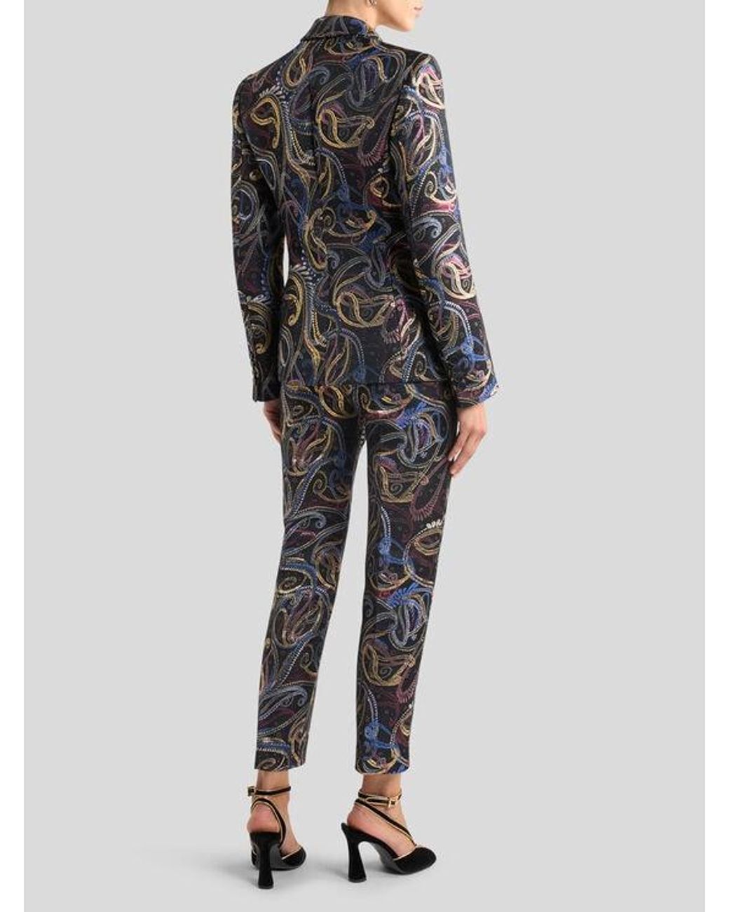 Etro Black Single-Breasted Jacket