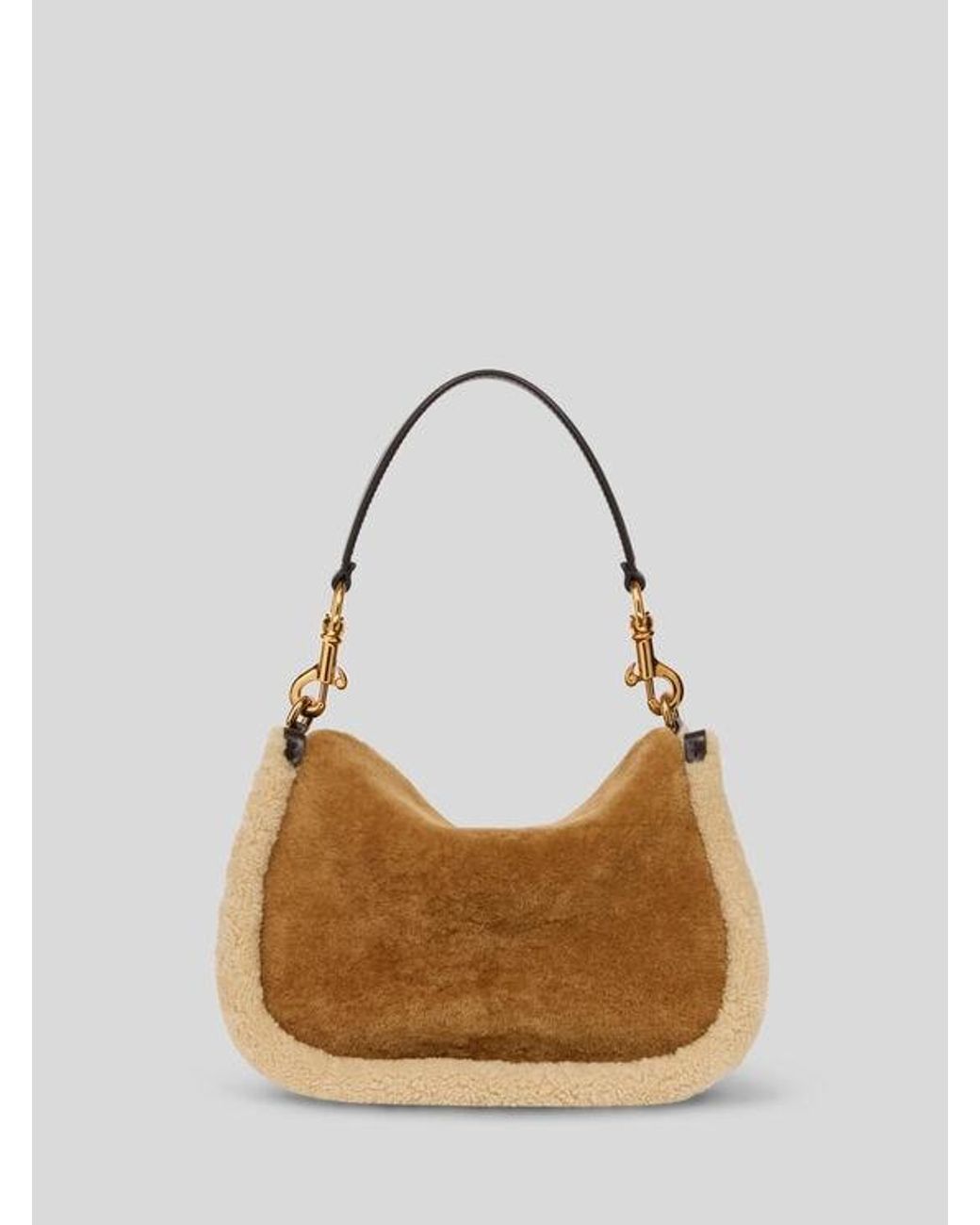 Etro Metallic Medium Shearling Pony Bag