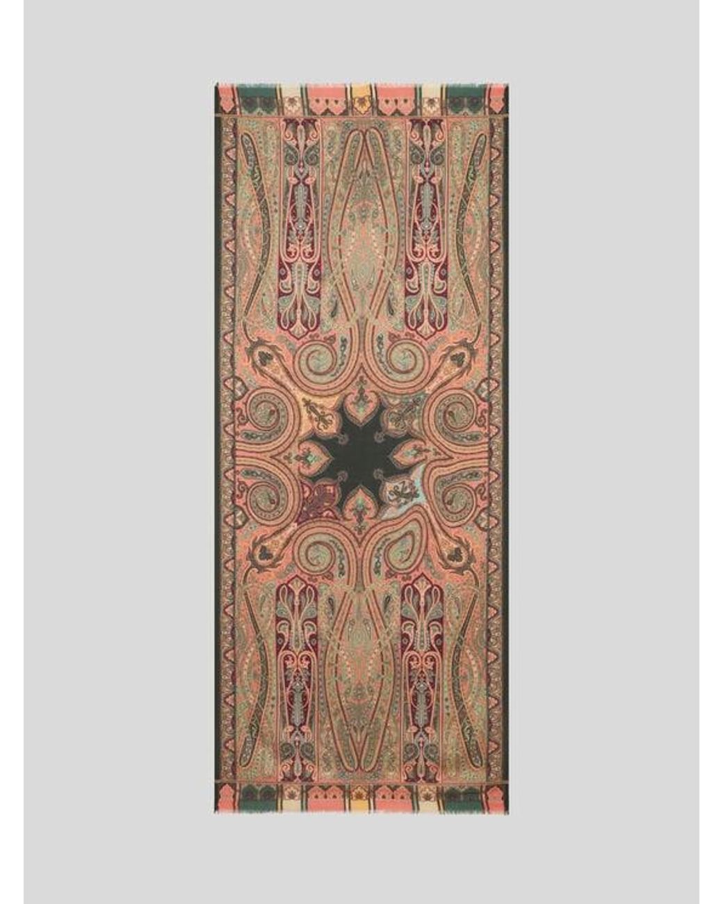 Sciarpa Sfrangiata Paisley, Donna di Etro in Brown