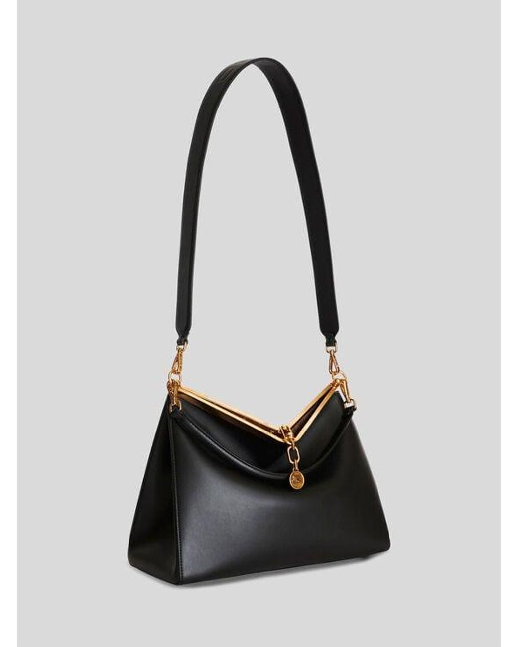 Etro Black Large Leather Vela Bag