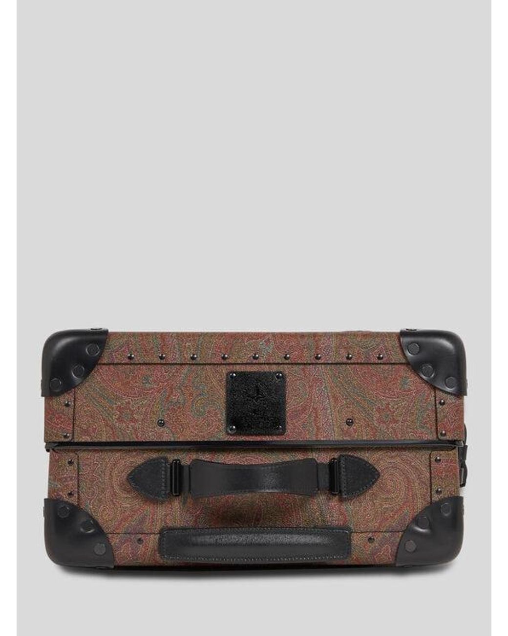 Etro Brown X Globe-Trotter Arnica And Leather Carry-On Case With Buckles for men