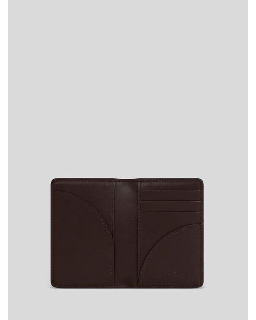 Etro Brown Arnica Document And Card Holder for men