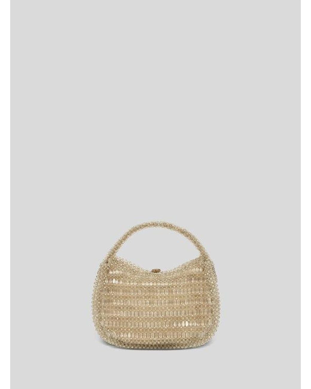 Etro Metallic Small Pony Bag With Embroidered Beads