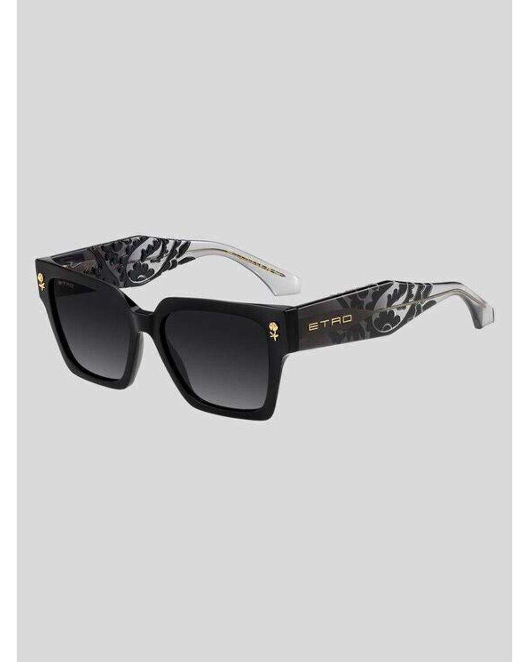 Etro Black Colour Stripes Sunglasses