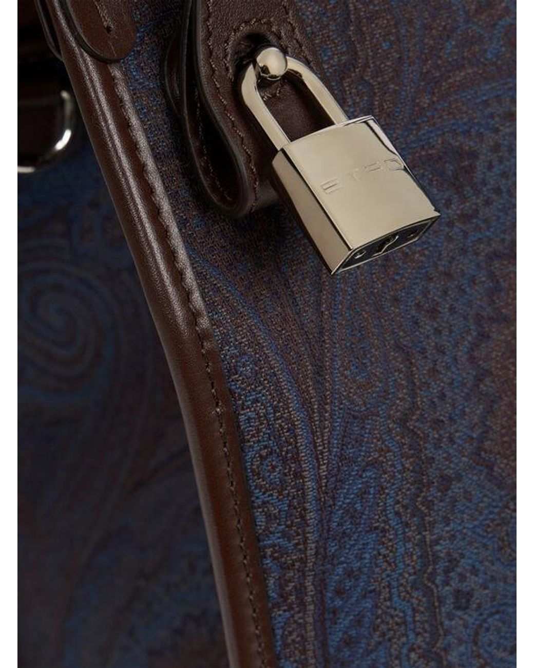 Etro Blue Essential Jacquard Travel Bag for men