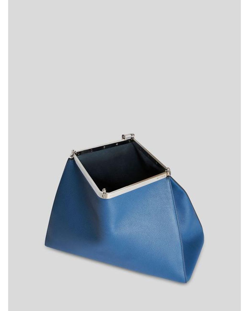 Etro Blue Large Leather Vela Bag for men