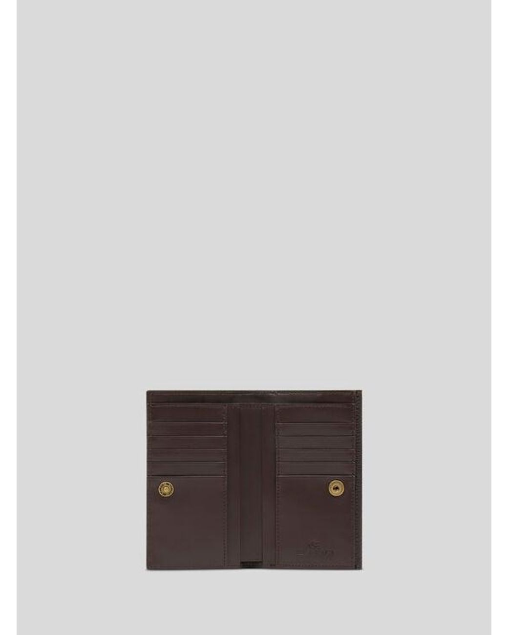 Etro White Hammered Leather Pony Wallet