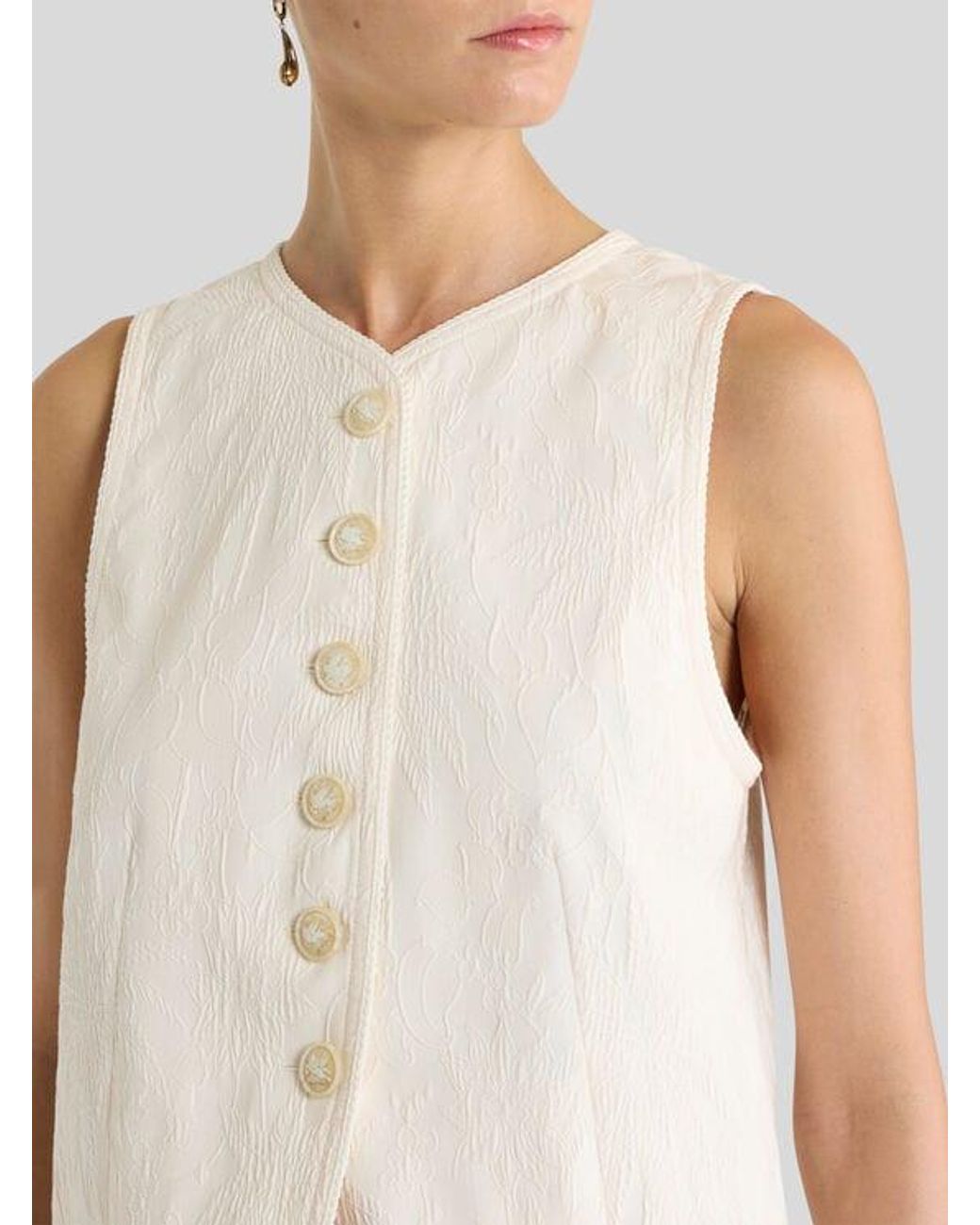 Etro White Waistcoat