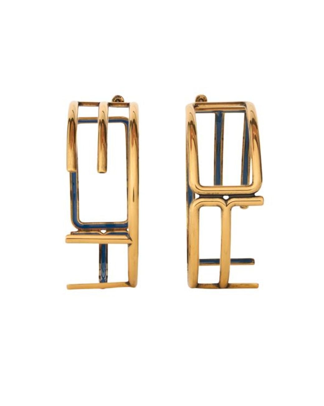 Etro White Hoop Earrings