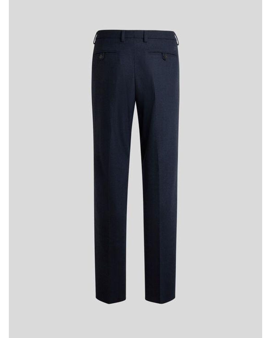 Etro Blue Plain-Coloured Knit Trousers for men