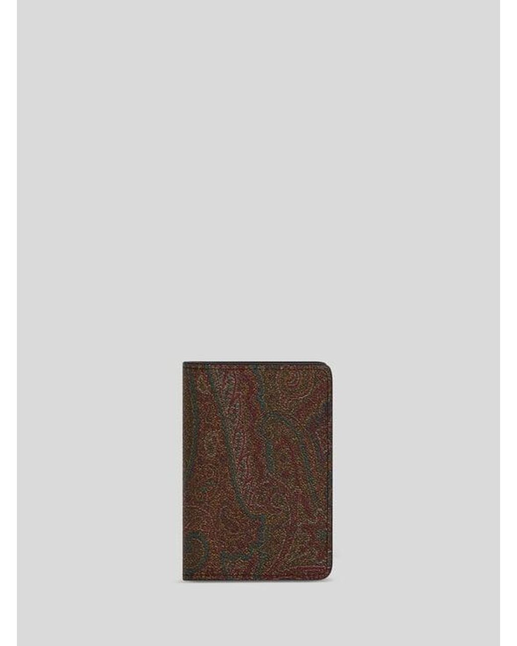 Etro Brown Arnica Document And Card Holder for men
