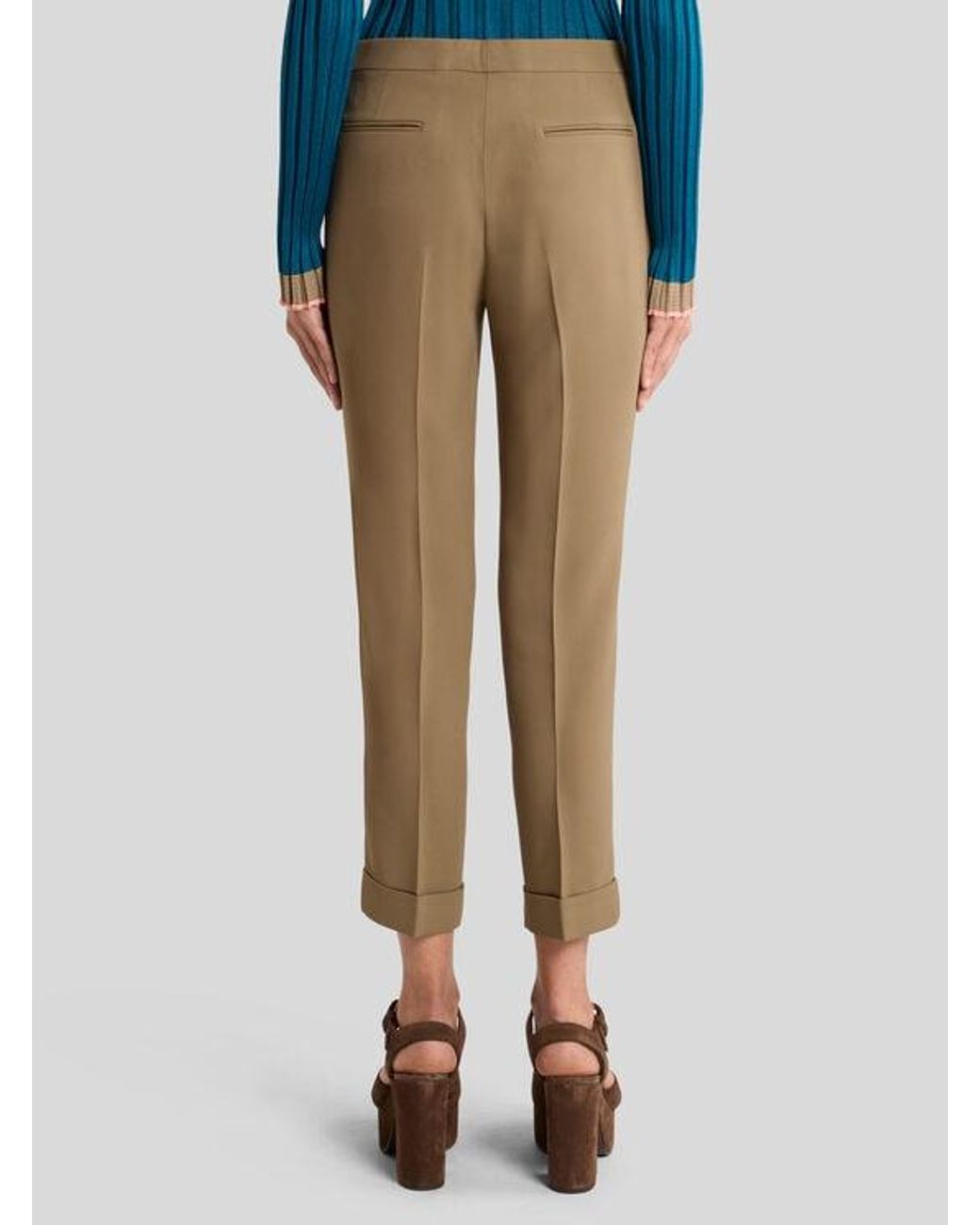Etro Natural Cady Cigarette Trousers