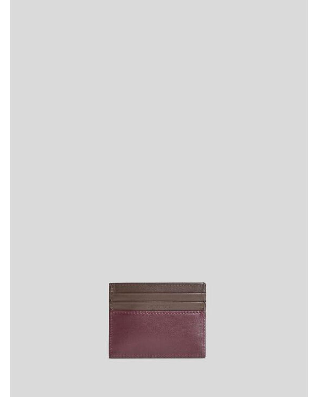 Etro Purple Two-Tone Leather Card Holder