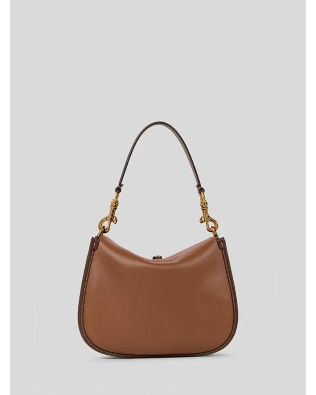 Etro Brown Medium Leather Pony Bag With Texan Embroidery