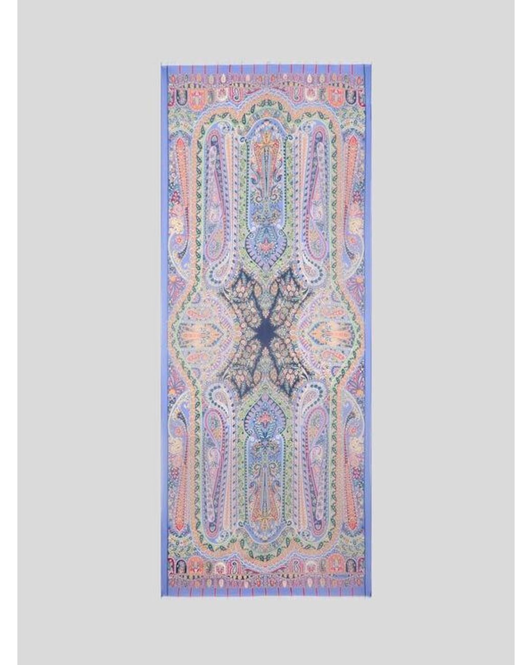 Sciarpa Con Stampa Paisley di Etro in Blue