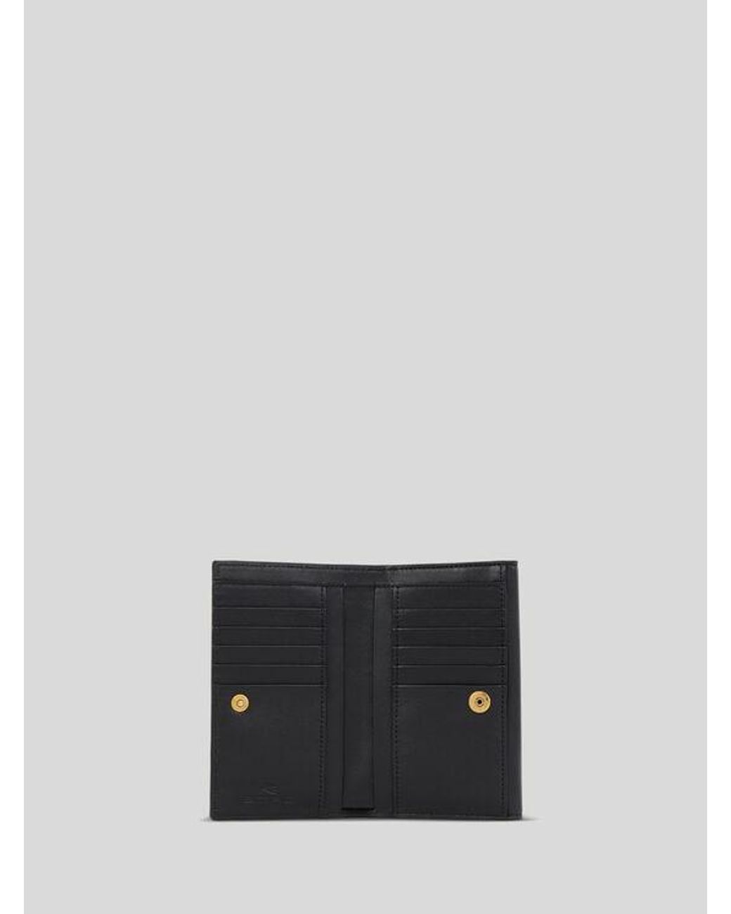 Etro White Leather Pony Wallet