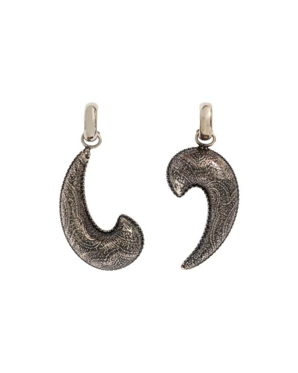 Etro White Drop Earrings With Arnica Paisley