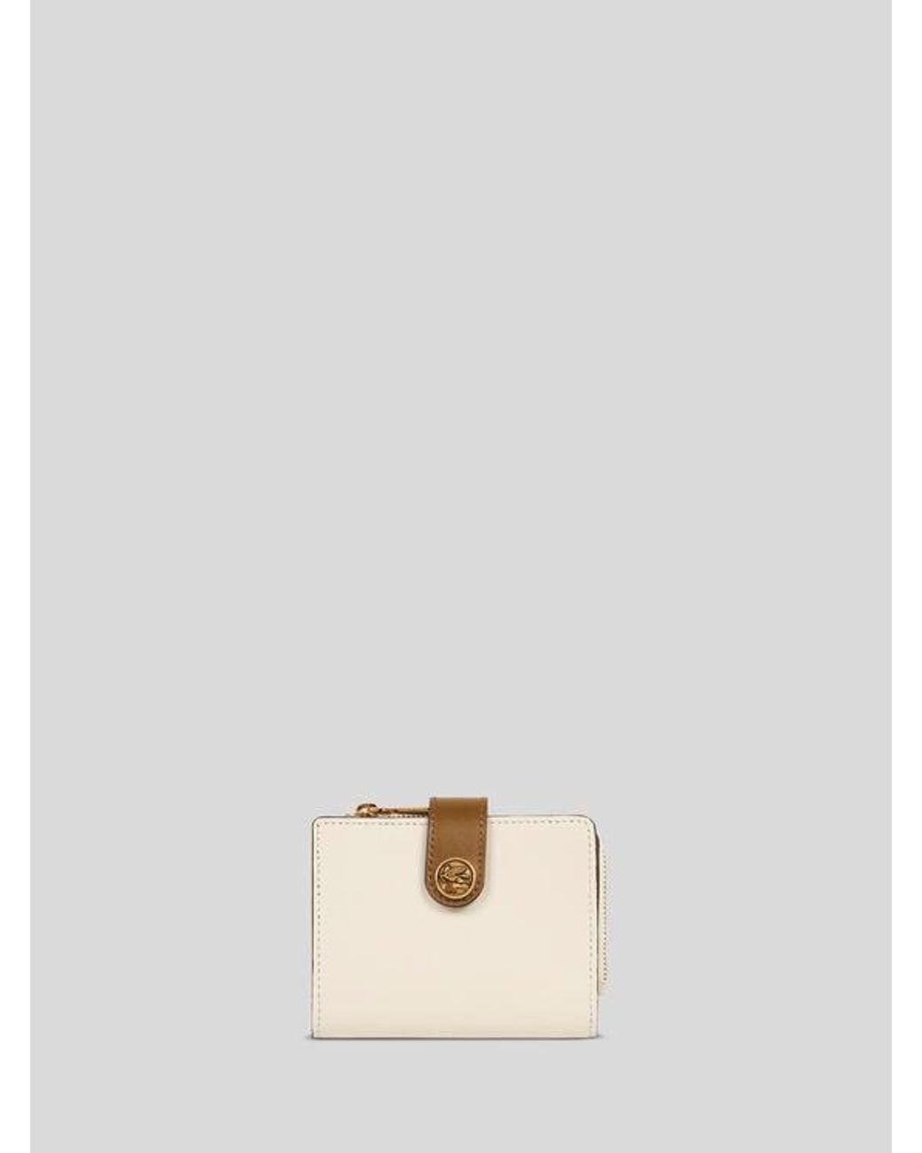 Etro Natural Small Leather Wallet