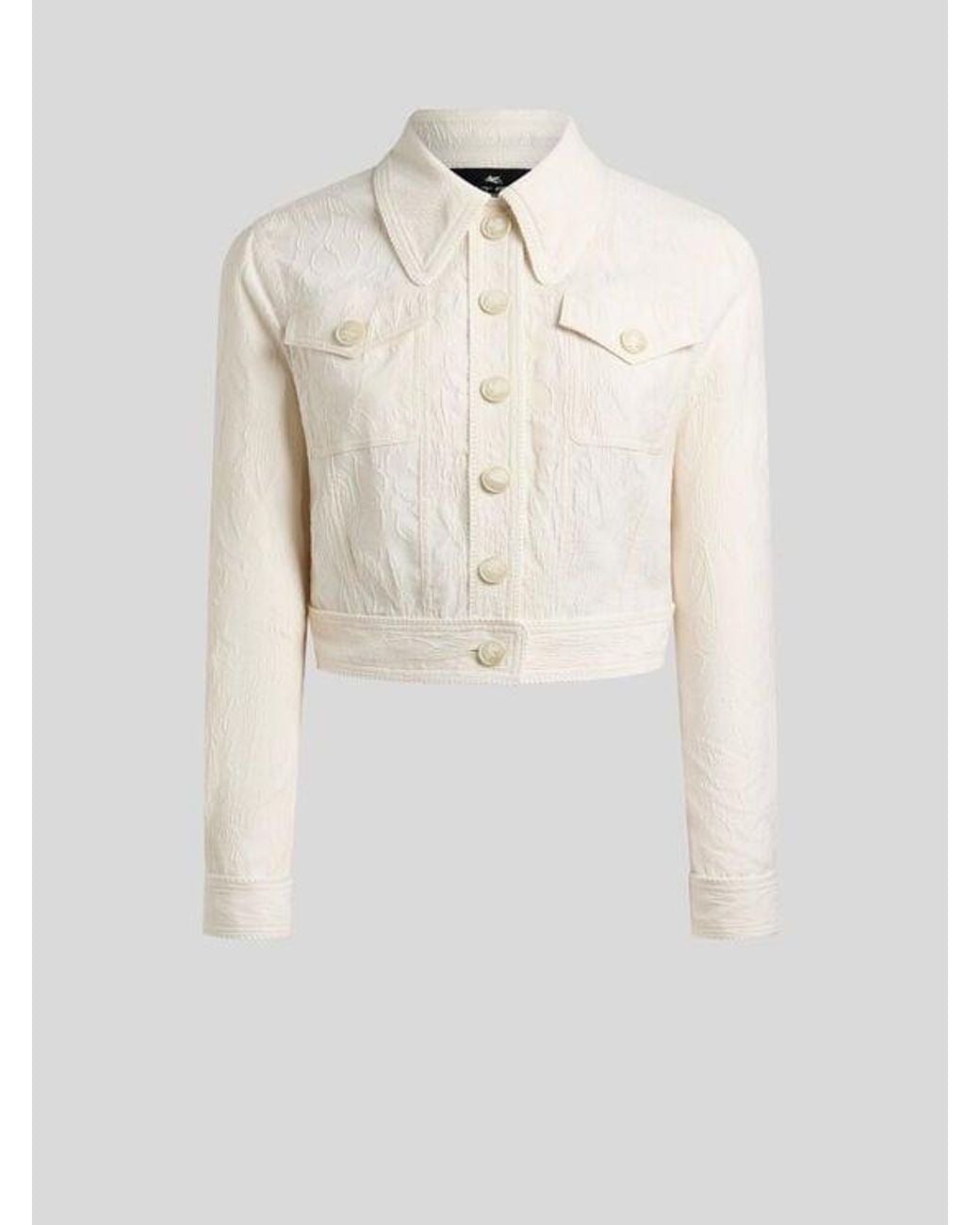 Etro White Cropped Jacket