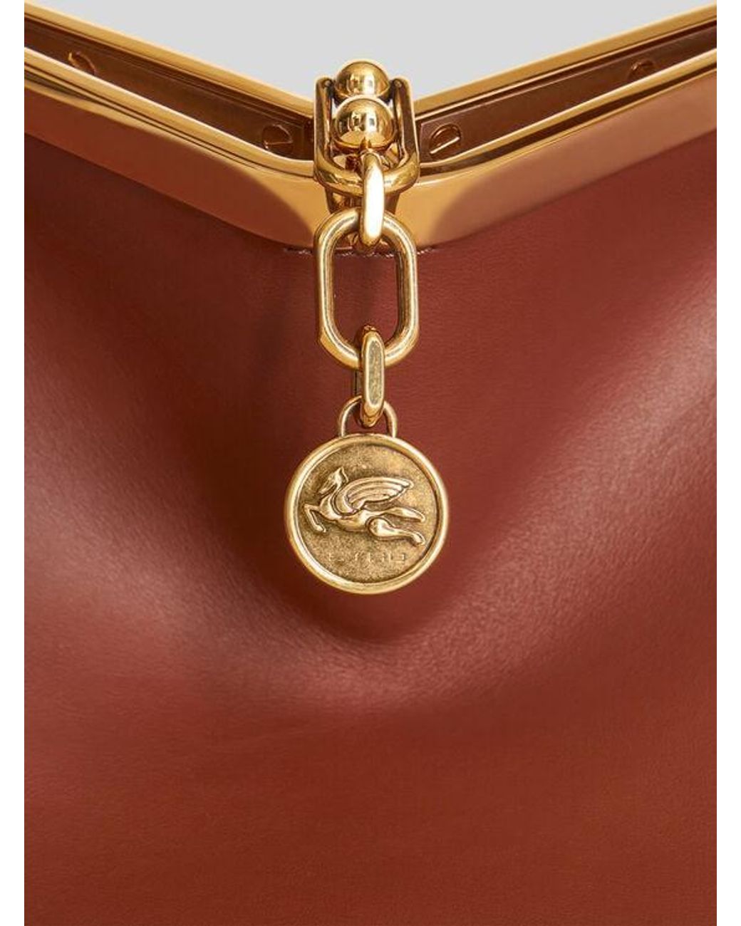 Etro Multicolor Large Leather Vela Bag, , Dark