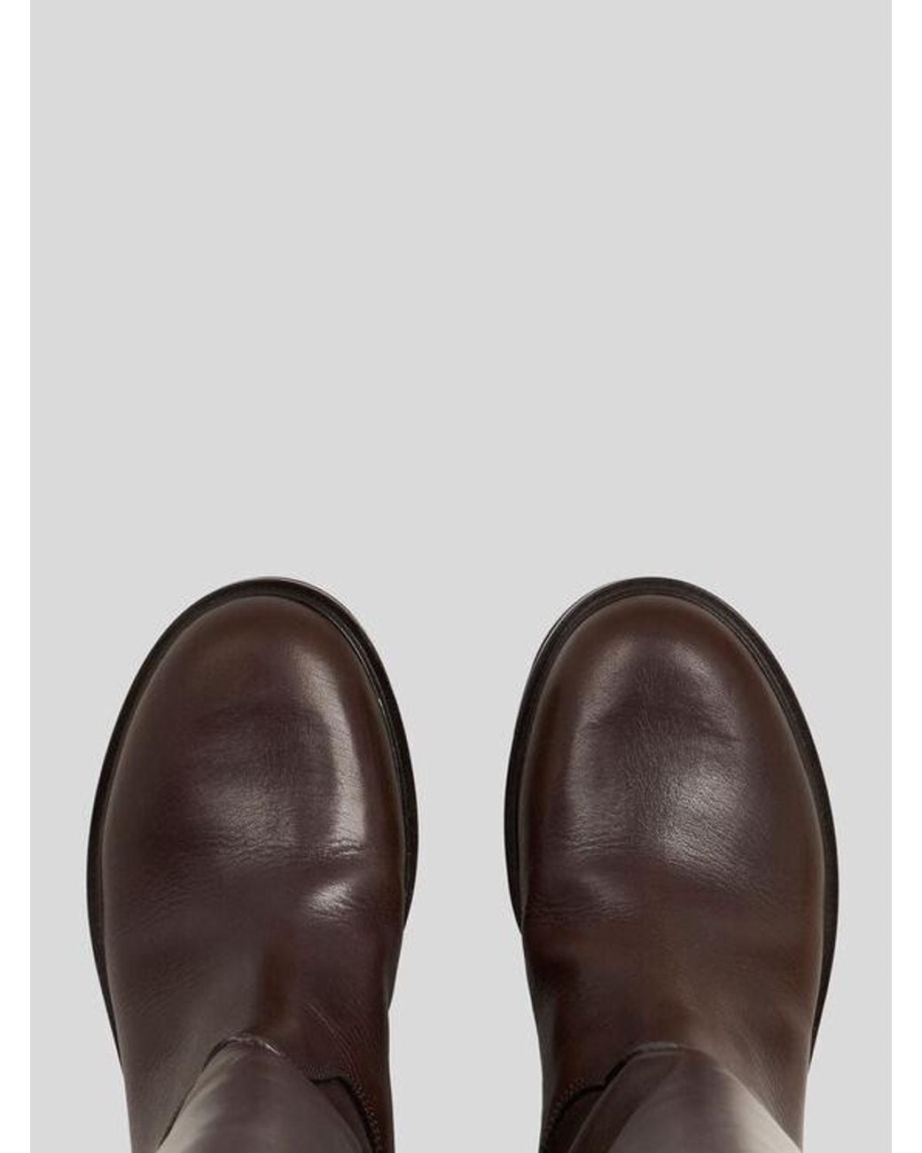 Etro Brown Leather Boots With Paisley-Buckle