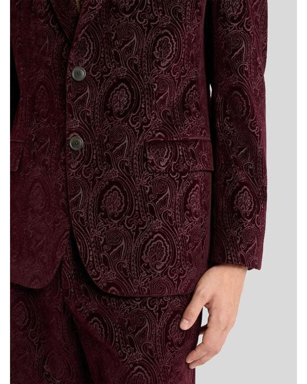 Etro Purple Single-Breasted Jacket for men