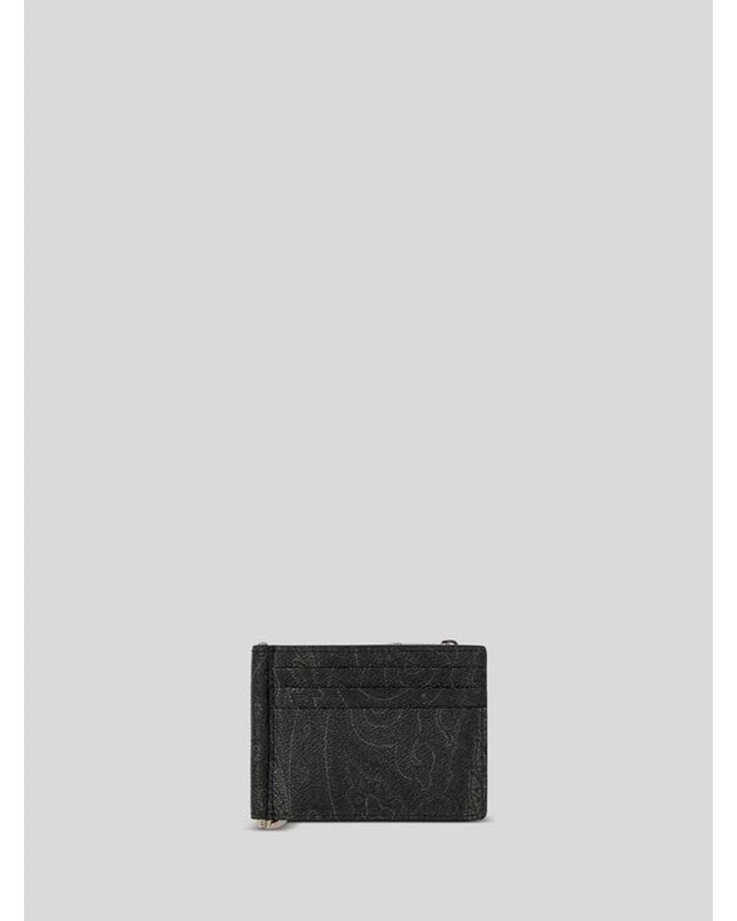 Etro White Arnica Bifold Card Holder for men