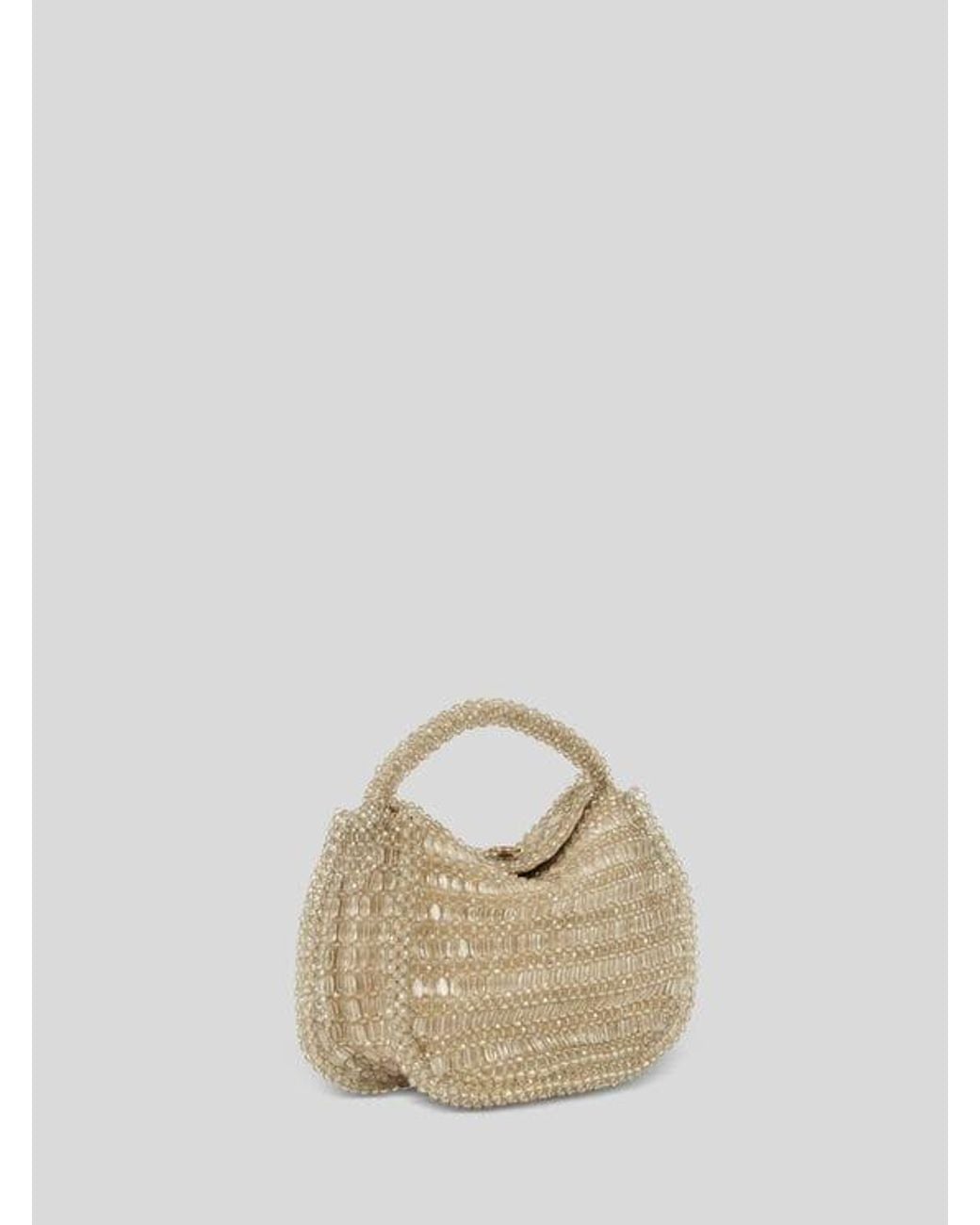 Etro Metallic Small Pony Bag With Embroidered Beads