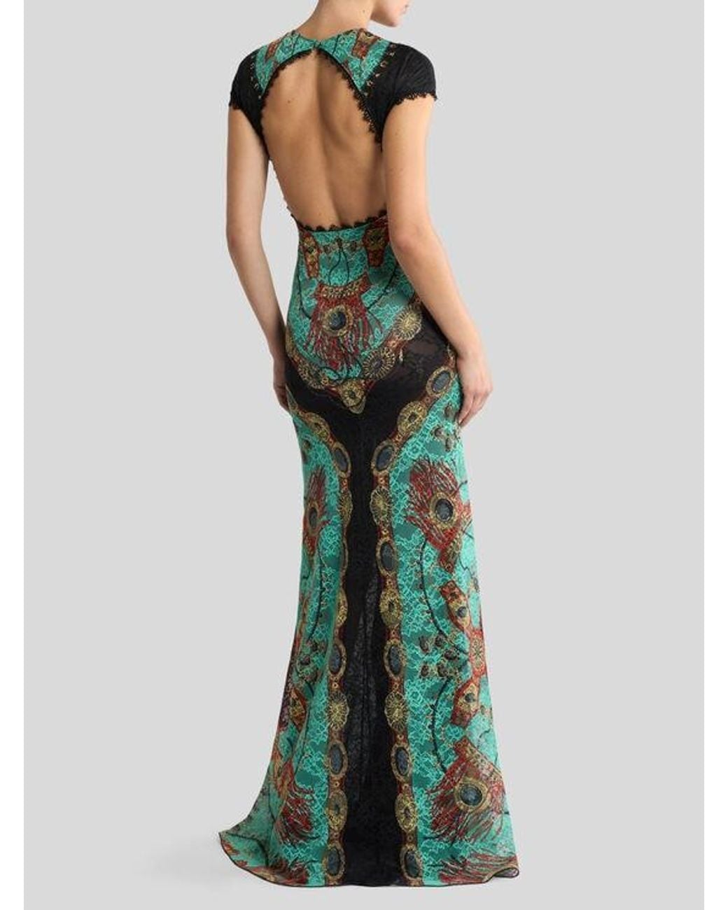 Etro Green Long Dress