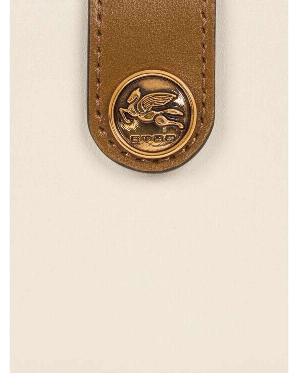 Etro Natural Small Leather Wallet
