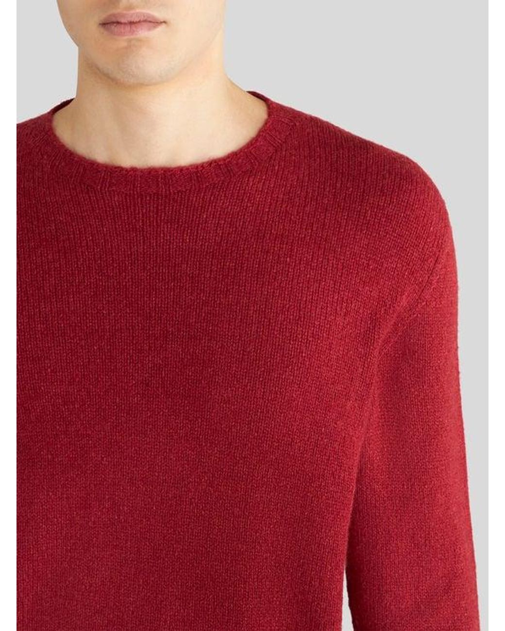 Etro Red Cashmere Jumper for men