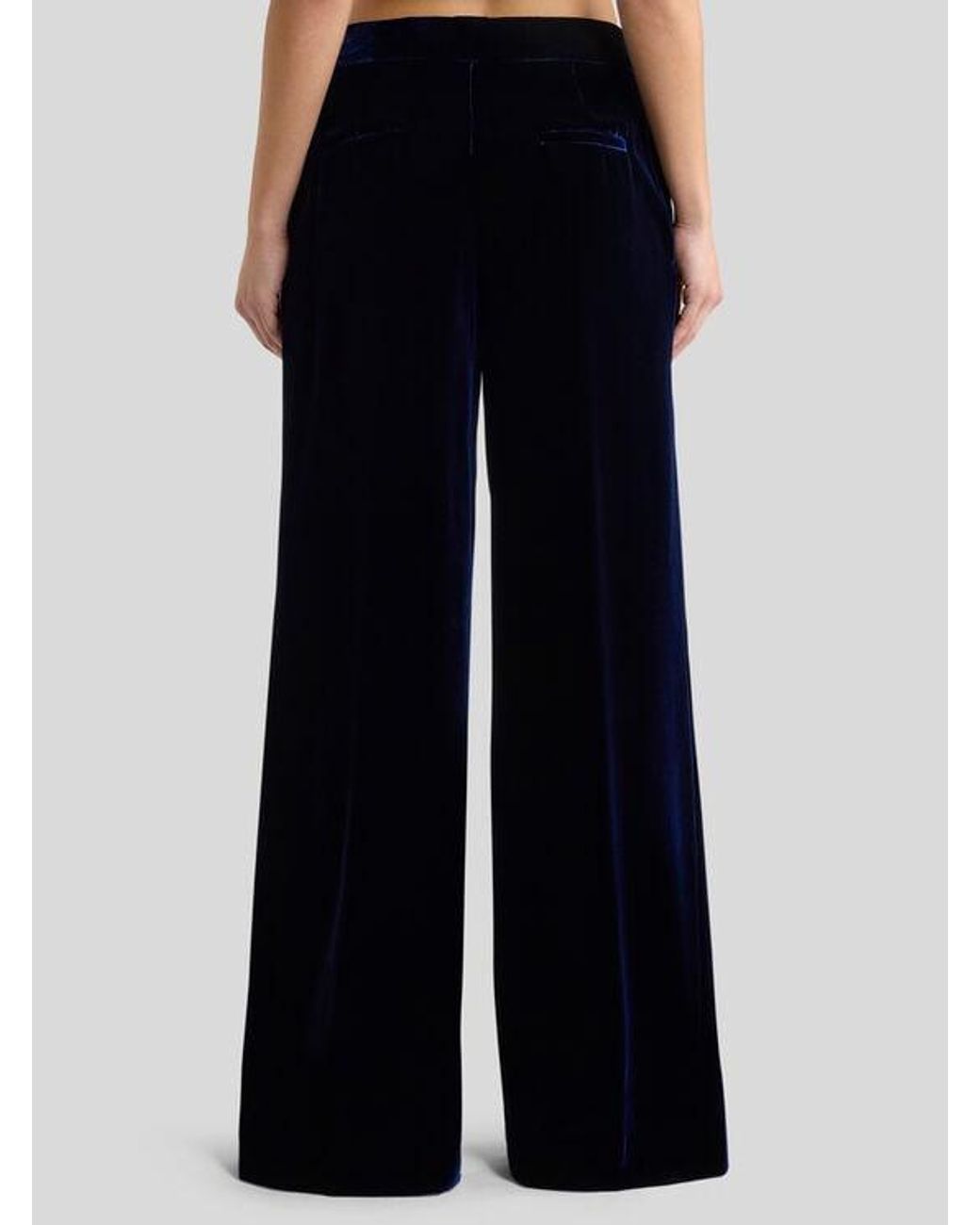 Etro Blue Wide-Leg Velvet Trousers